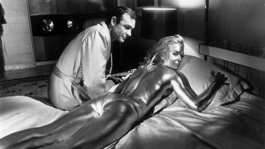 Image: Sean Connery & Shirley Eaton on the set of Goldfinger (1964) Image: Sean Connery & Shirley Eaton on the set of Goldfinger (1964)