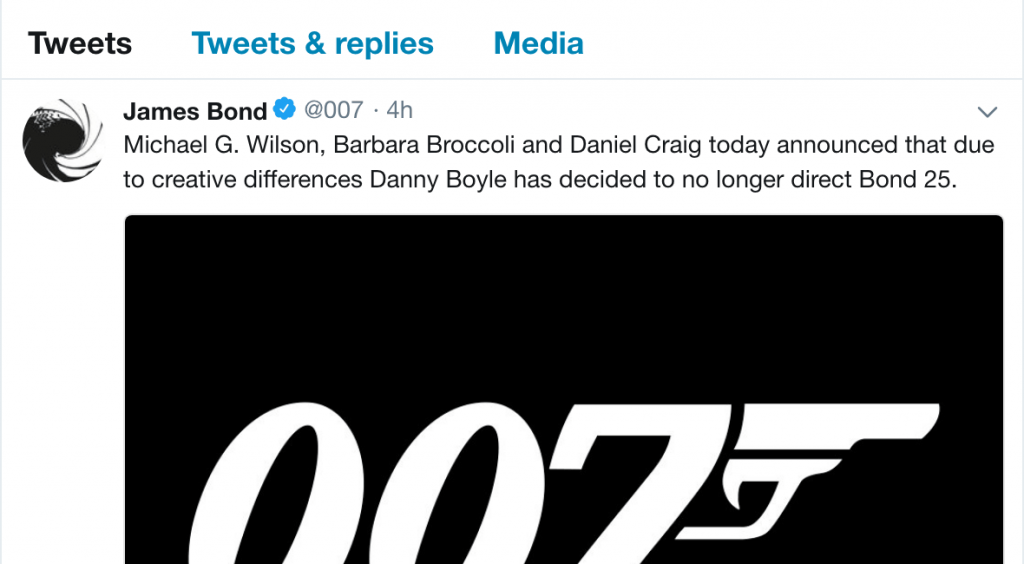 bond 25 twitter boyle out